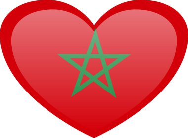 Fas basit bayrağı. Fas bayrak. Vektör çizim