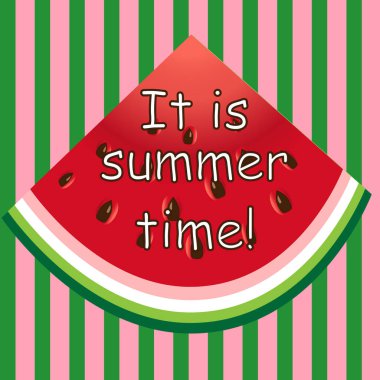 Tohum ve cilt doku ile karpuz dilimi arka plan. Vektör çizim