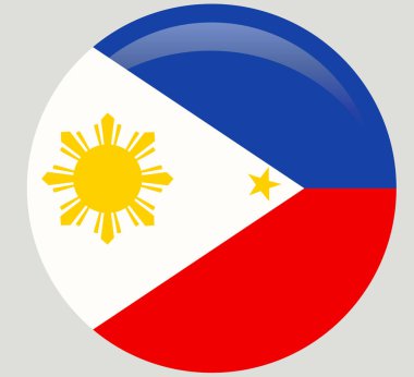 özgün ve basit Cumhuriyeti, Filipinler bayrak izole resmi renkleri