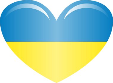 Ukrayna bayrağı, resmi renkleri. Vektör çizim