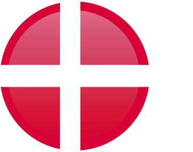 Danimarka ulusal bayrak doğru oranları ve renk düzeni ile. Vektör çizim