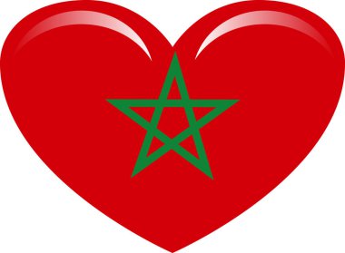 Fas basit bayrağı. Fas bayrak. Vektör çizim