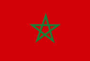 Simple flag of Morocco. Moroccan flag. Vector illustration clipart