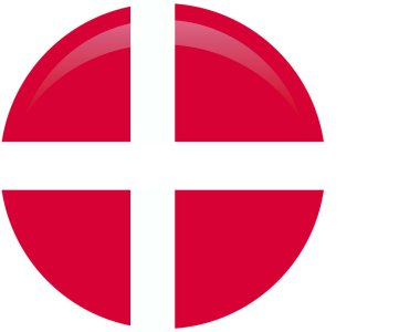 Danimarka ulusal bayrak doğru oranları ve renk düzeni ile. Vektör çizim