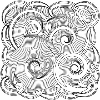 Soyut el çekilmiş zentangle stil çerçevesi. Doodle sanat Dekoratif kenarlık.