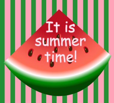 Tohum ve cilt doku ile karpuz dilimi arka plan. Vektör çizim