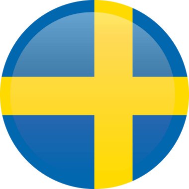 İsveç bayrağı. Krallık İsveç bayrağı sallayarak gerçekçi. 