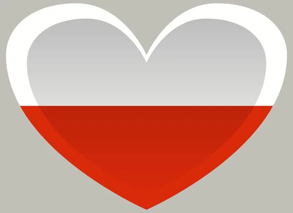 Poolse Vlag Officiële Kleuren Deel Correct — Stockvector