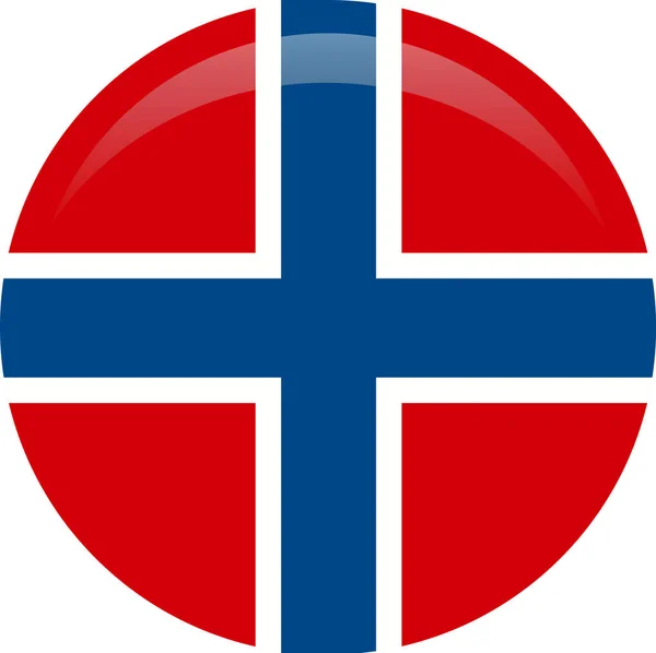 Bandeira Noruega Cores Oficiais Proporção Corretamente Bandeira Nacional Noruega Ilustração — Vetor de Stock