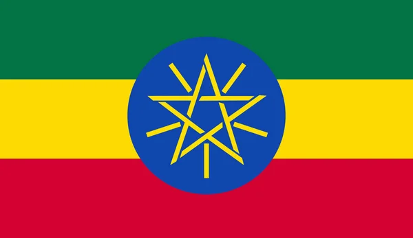 Etiópia Zászlaja Függetlenség Napja Vektoros Illusztráció — Stock Vector