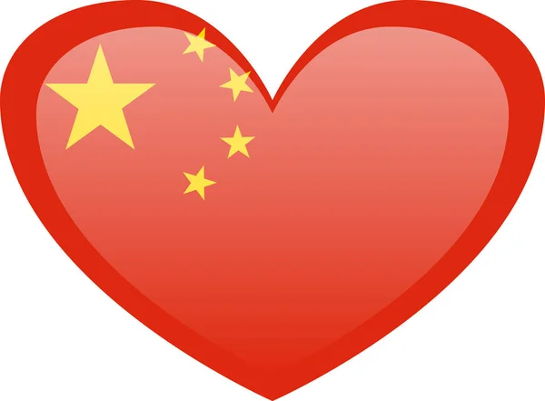 Drapeau National Chine Couleurs Officielles Proportion Correctement — Image vectorielle