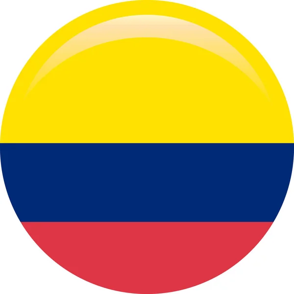 Bandera Colombia Dimensiones Precisas Proporciones Elementos Colores Ilustración Vectorial — Archivo Imágenes Vectoriales