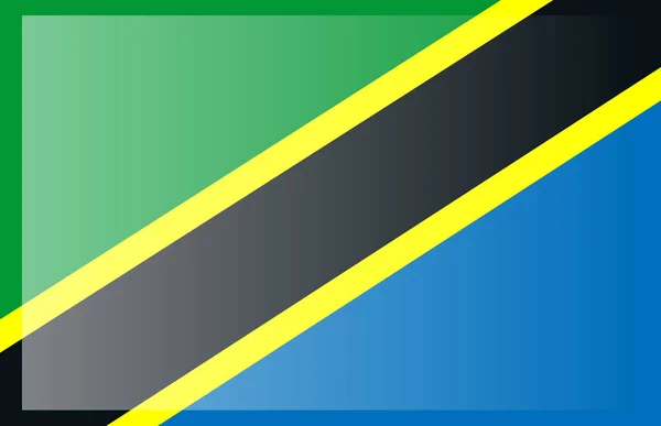 Förenade Republiken Tanzania Flagga Vektorillustration — Stock vektor