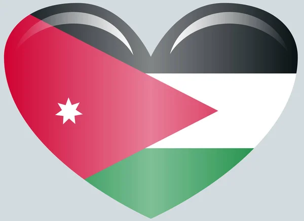 Flaga Jordanii Oficjalne Kolory Odsetek Prawidłowo — Wektor stockowy