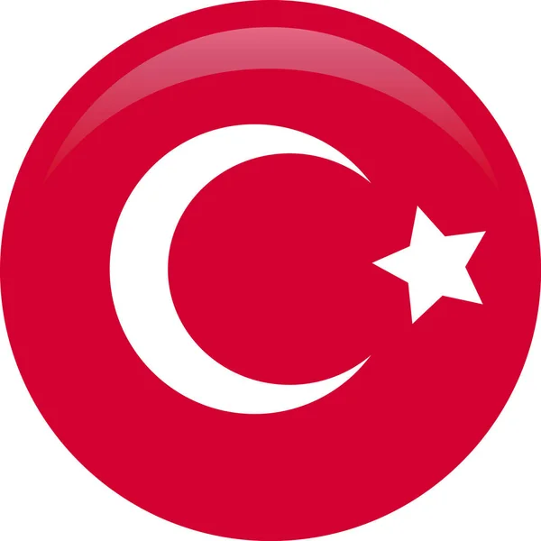 Bendera Nasional Turki Ilustrasi Vektor - Stok Vektor