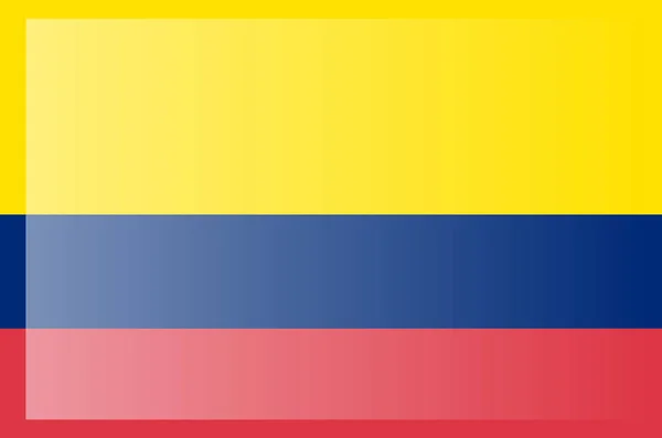哥伦比亚国旗 精确的尺寸 元素比例和颜色 向量例证 — 图库矢量图片