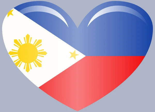 Özgün Basit Cumhuriyeti Filipinler Bayrak Izole Resmi Renkleri — Stok Vektör