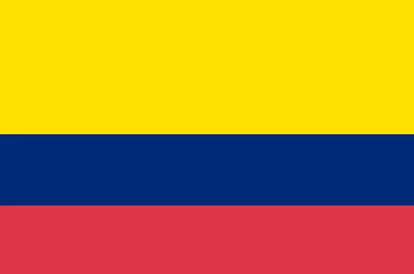 Kolumbijská Vlajka Přesné Rozměry Prvky Rozměrů Barev Vektorové Ilustrace — Stockový vektor