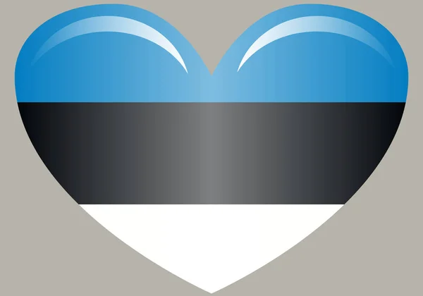 Vlag Van Estland Officiële Kleuren Vectorillustratie — Stockvector