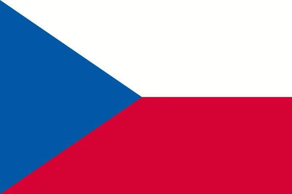 Σημαία Της Δημοκρατίας Της Τσεχίας Σύμβολο Της Επίσημης Πολιτείας — Διανυσματικό Αρχείο