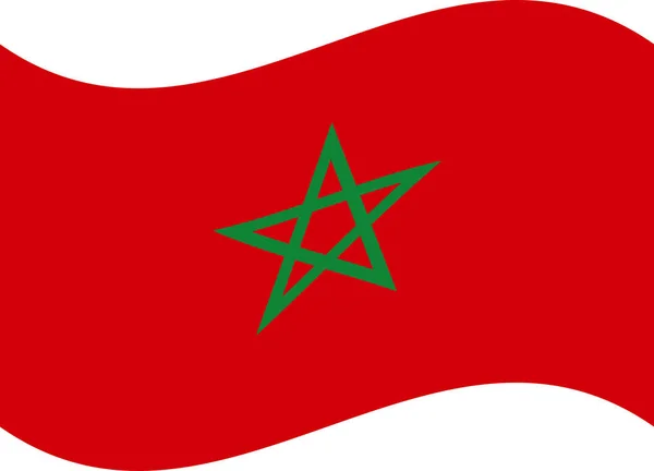 Simple Flag Morocco Moroccan Flag Vector Illustration — Stock Vector