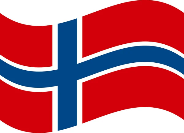 Drapeau Norvège Couleurs Officielles Proportion Correctement Drapeau National Norvège Illustration — Image vectorielle