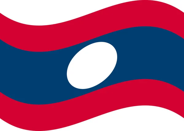 Laosz Zászlaja Pontos Méretek Arányok Elem Színek Vektoros Illusztráció — Stock Vector