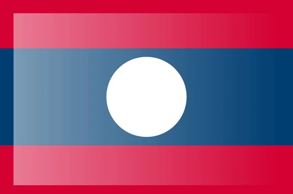 Flagge Von Laos Genaue Maße Elementproportionen Und Farben Vektorillustration — Stockvektor