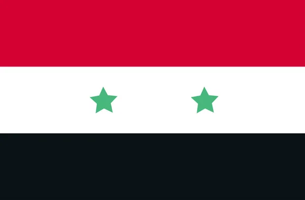 Syrien Flagga Vektorillustration — Stock vektor