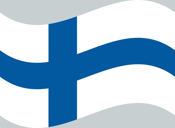 Drapeau Finlande Couleurs Officielles Proportion Correctement — Image vectorielle
