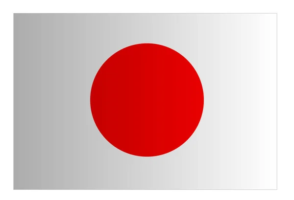 Japanische Flagge Japan Sun Flag Hintergrund — Stockvektor