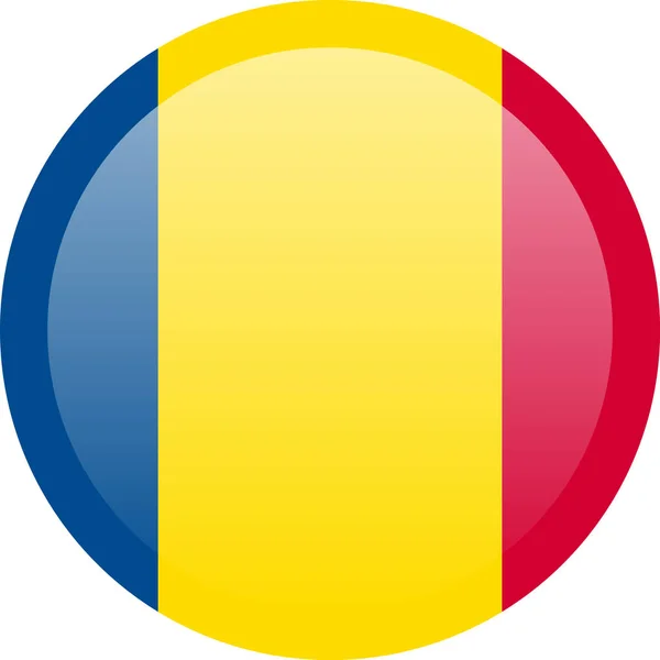 Romania Bandiera Colori Ufficiali Proporzione Correttamente — Vettoriale Stock