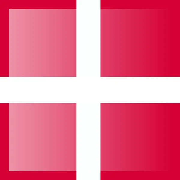 Bandiera Nazionale Della Danimarca Con Proporzioni Corrette Schema Colori Illustrazione — Vettoriale Stock