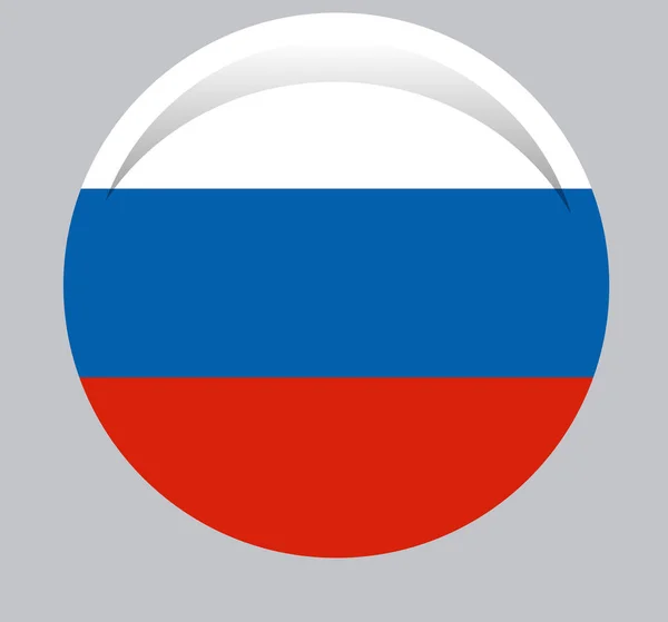 Rusya Bayrağı Ulusal Renklerde Daire Şeklinde Vektör Rusya Bayrağı Resmi — Stok Vektör