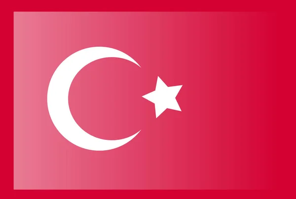 Bandera Nacional Turquía Ilustración Vectorial — Vector de stock