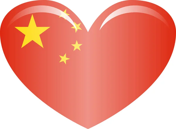 Drapeau National Chine Couleurs Officielles Proportion Correctement — Image vectorielle