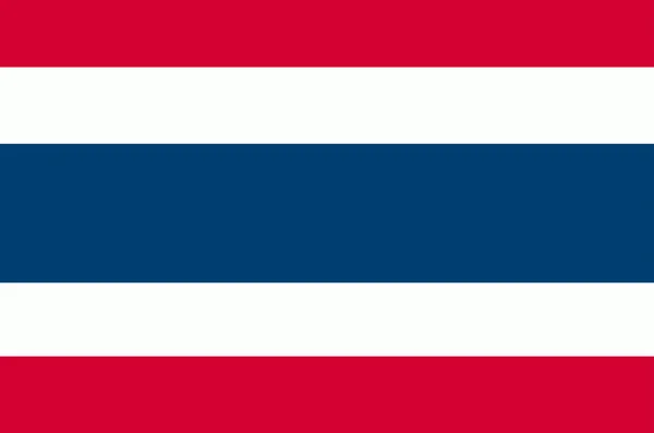 Bandiera Thailandia Colori Ufficiali Illustrazione Vettoriale — Vettoriale Stock
