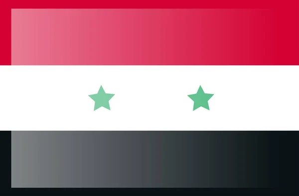 Bandera Nacional Siria Ilustración Vectorial — Vector de stock