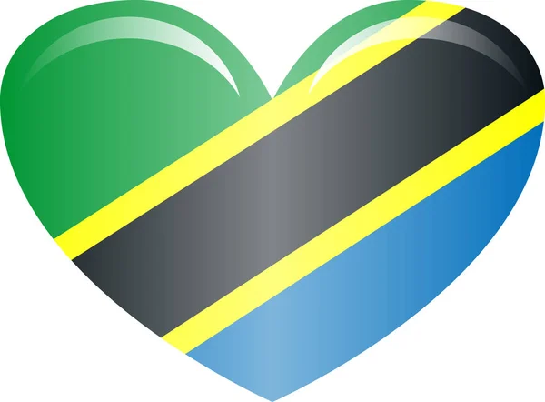 Tanzániai Egyesült Köztársaság Zászlaja Vektoros Illusztráció — Stock Vector