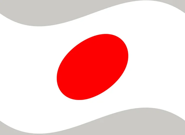 Japan Flagga Japan Solen Flagga Bakgrund — Stock vektor