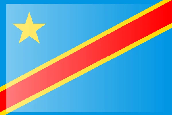 Flagge Der Demokratischen Republik Kongo — Stockvektor