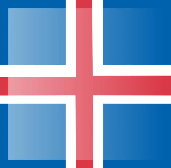 Iceland Flag Official Colors Proportion Correctly — Stock Vector