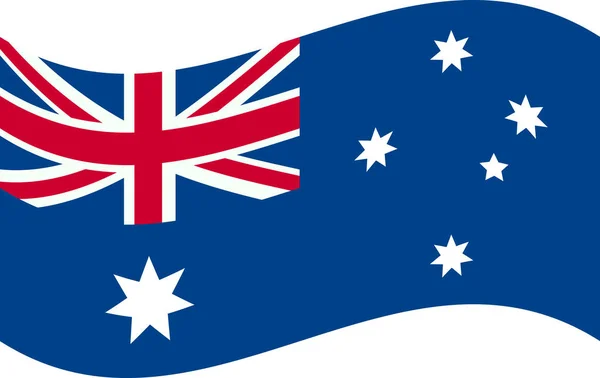 Australië Vlag Officiële Kleuren Deel Correct — Stockvector