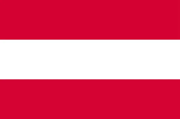 Österreich Flagge Offizielle Farben Und Proportionen Korrekt — Stockvektor