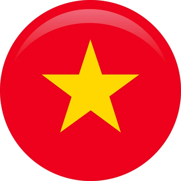 Bandeira Simples Vietnam Bandeira Vietnamita — Vetor de Stock