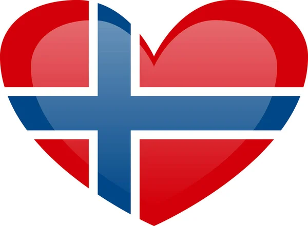 Noorwegen Vlag Officiële Kleuren Deel Correct Nationale Vlag Van Noorwegen — Stockvector