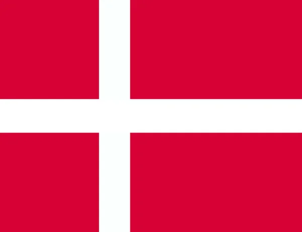 Bandeira Nacional Dinamarca Com Proporções Corretas Esquema Cor Ilustração Vetorial —  Vetores de Stock