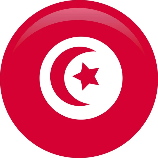 Flag Tunisia Name Icon Official Colors Proportion Correctly Vector Illustration — Stock Vector