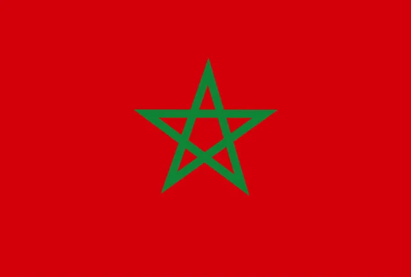 Simple Flag Morocco Moroccan Flag Vector Illustration — Stock Vector