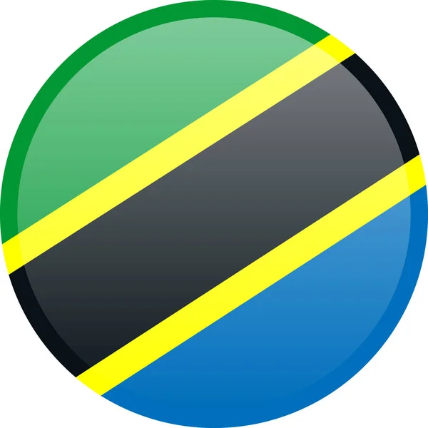 Tanzániai Egyesült Köztársaság Zászlaja Vektoros Illusztráció — Stock Vector